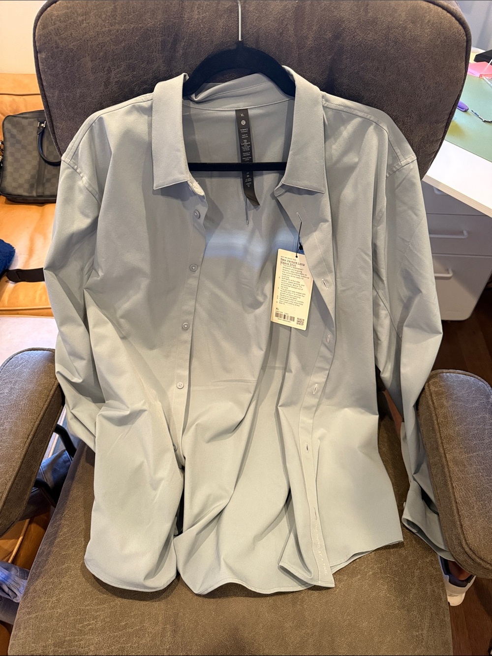 lululemon athletica Light Blue Men's Dress Shirt